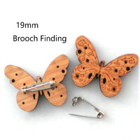 Large Butterfly - Laser Cut Macrocarpa 41mm x 31mm with Brooch Back DIY Made in AUSTRALIA