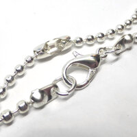 75cm Silver Ball Chain 2.4mm with Parrot Clasp