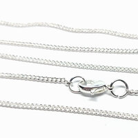 100cm Curb Chain 1.5mm Links - Shiny Silver 
