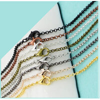 2.5mm Link Rolo Chain 60cm Length - Lobster Clasp - Various Colours! Nickel Free