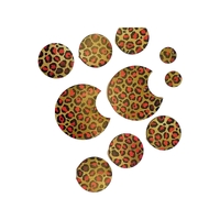 **DISCONTINUED**  Pack 27mm Eclipse Earring Sets - Printed Veneers Red Leopard