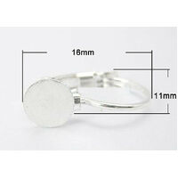 Lever Back Earring & Glue Pad Nickel Free Silver Color small 16 x 11mm