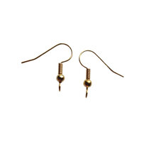 Gold - Beadalon Ear Wires Ball and Coil Perpendicular Loop - Nickel Free