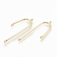 2 x Earring Chandelier Component Links - 18K Gold Plated (1 Pair)