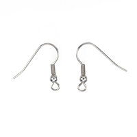 100 Stainless Steel French Ear Wire ( ball & coil)