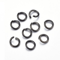 7mm GunMetal - Stainless Steel Jump Rings 1.2mm - Open