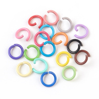 50 x 8mm Open Jump Rings -Mixed Colour - 17 Gauge - 1.2mm -  Inner Diameter: 5~6mm