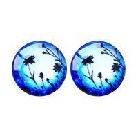 10 x 12mm Moon Shadow Decorative Glass Flatback Cabochons