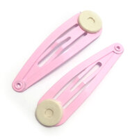 25 x Hair Clips with Glue Pad - Light Pink