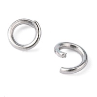 100 x 4mm Open Jump Ring - Stainless Steel