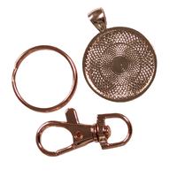 23mm Button Keyring Kit - Rose Gold