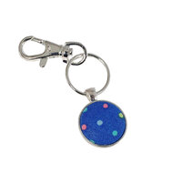 23mm Button Keyring Kit - Shiny Silver