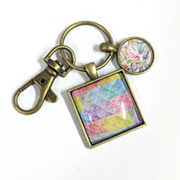 Square Key Ring Glass Kit - Antique Bronze - Makes 10