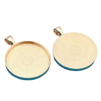 ROSE GOLD 30mm Bezel Round Pendants Setting 