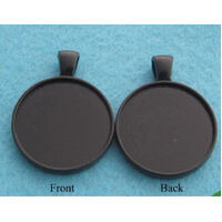 25mm Double Sided Pendants Setting - Black with Options