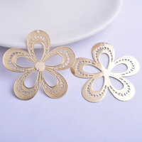 2 x 41mm Sophia Floral Filigree Earring Pendants - Stunning Sets