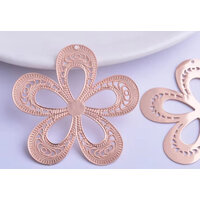 2 x 41mm Sophia Floral Filigree Earring Pendants - Stunning Sets