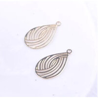 2 x Small Spun - Gold -18mm - Filigree Earring Charms