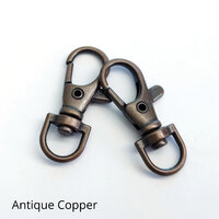 10 x 38mm Antique Copper Swivel Clips