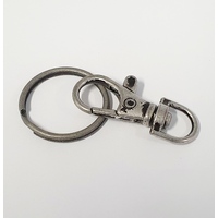 38mm Matte Silver Swivel Clips with 25mm Split Ring Options