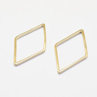 Rhombus Linking Rings 18K Gold Plated 2 or 10pk