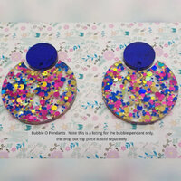 27mm Eclipse Earring Sets - Confetti Bubbles with Drop Dots