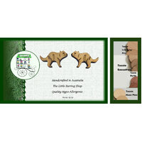 Tasmanian Devils - Tassie Timber Stud Earring Souvenirs - Pairs